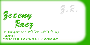 zeteny racz business card